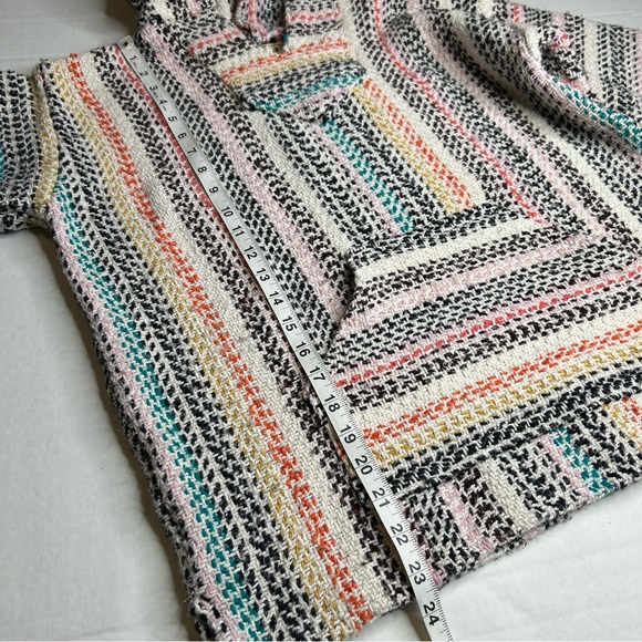 Women BAJA JOE Small Knit Hoodie Pullover Multicolor Sweater - Picture 11 of 13